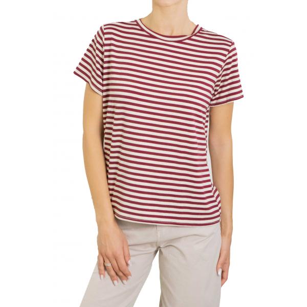 Maglia girocollo a righe 